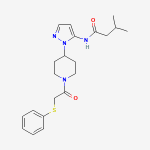 3-methyl-N-(1-{1-[(phenylthio)acetyl]-4-piperidinyl}-1H-pyrazol-5-yl)butanamide