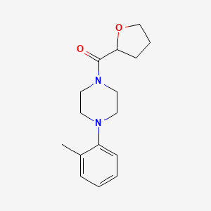 molecular formula C16H22N2O2 B5247673 [4-(2-Methylphenyl)piperazin-1-yl](tetrahydrofuran-2-yl)methanone 