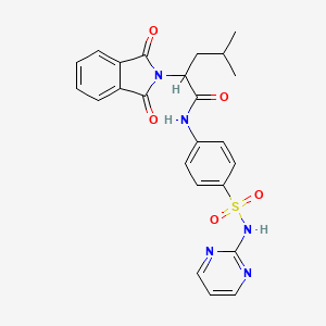 molecular formula C24H23N5O5S B5247678 2-(1,3-dioxo-1,3-dihydro-2H-isoindol-2-yl)-4-methyl-N-[4-(pyrimidin-2-ylsulfamoyl)phenyl]pentanamide 