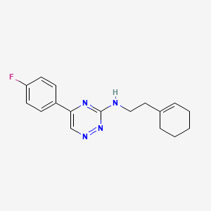 N-[2-(cyclohexen-1-yl)ethyl]-5-(4-fluorophenyl)-1,2,4-triazin-3-amine