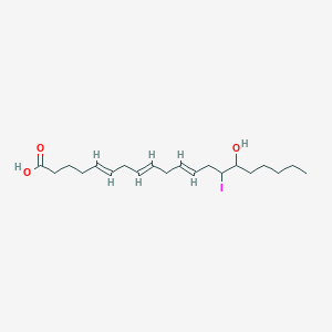 B052477 14-Iodo-15-hydroxy-5,8,11-eicosatrienoic acid CAS No. 117675-23-7
