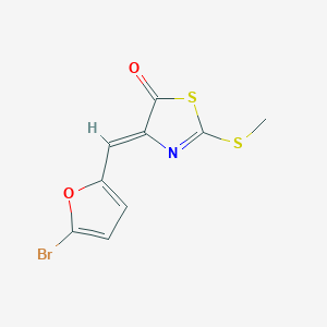 4-[(5-bromo-2-furyl)methylene]-2-(methylthio)-1,3-thiazol-5(4H)-one