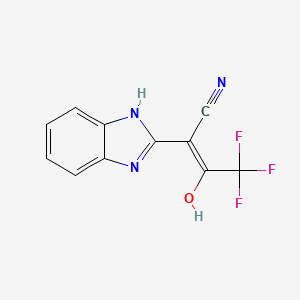 2-(1H-benzimidazol-2-yl)-4,4,4-trifluoro-3-hydroxy-2-butenenitrile