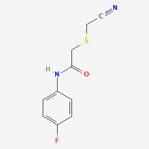 molecular formula C10H9FN2OS B5247767 2-[(cyanomethyl)thio]-N-(4-fluorophenyl)acetamide 