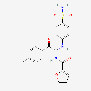 N-[2-(4-methylphenyl)-2-oxo-1-[(4-sulfamoylphenyl)amino]ethyl]furan-2-carboxamide