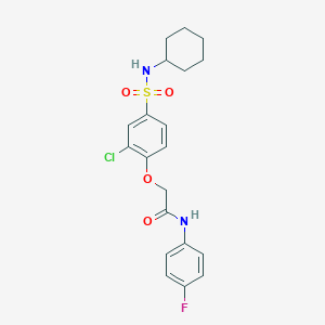 2-[2-chloro-4-(cyclohexylsulfamoyl)phenoxy]-N-(4-fluorophenyl)acetamide