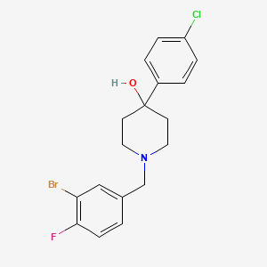 molecular formula C18H18BrClFNO B5247795 1-(3-bromo-4-fluorobenzyl)-4-(4-chlorophenyl)-4-piperidinol 