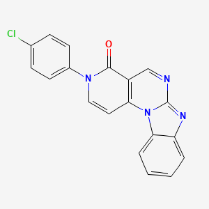 5-(4-chlorophenyl)-1,5,9,11-tetrazatetracyclo[8.7.0.02,7.012,17]heptadeca-2(7),3,8,10,12,14,16-heptaen-6-one