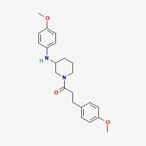 molecular formula C22H28N2O3 B5247827 N-(4-methoxyphenyl)-1-[3-(4-methoxyphenyl)propanoyl]-3-piperidinamine 