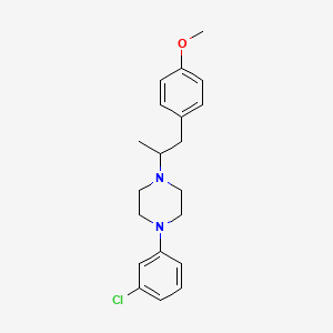 molecular formula C20H25ClN2O B5247848 1-(3-chlorophenyl)-4-[2-(4-methoxyphenyl)-1-methylethyl]piperazine 