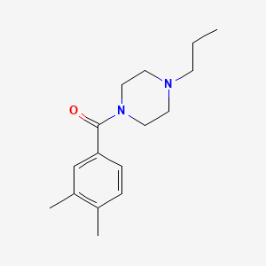 molecular formula C16H24N2O B5247851 (3,4-DIMETHYLPHENYL)(4-PROPYLPIPERAZINO)METHANONE 