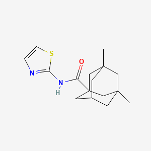 molecular formula C16H22N2OS B5247860 3,5-dimethyl-N-(1,3-thiazol-2-yl)adamantane-1-carboxamide 