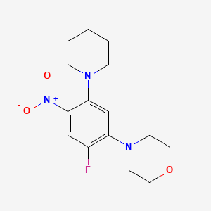 molecular formula C15H20FN3O3 B5247889 4-[2-Fluoro-4-nitro-5-(piperidin-1-yl)phenyl]morpholine 