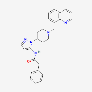 2-phenyl-N-{1-[1-(8-quinolinylmethyl)-4-piperidinyl]-1H-pyrazol-5-yl}acetamide