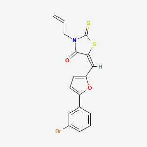 3-allyl-5-{[5-(3-bromophenyl)-2-furyl]methylene}-2-thioxo-1,3-thiazolidin-4-one