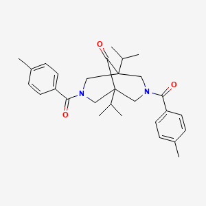 3,7-BIS(4-METHYLBENZOYL)-1,5-BIS(PROPAN-2-YL)-3,7-DIAZABICYCLO[3.3.1]NONAN-9-ONE