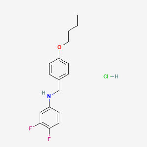 molecular formula C17H20ClF2NO B5247940 N-[(4-butoxyphenyl)methyl]-3,4-difluoroaniline;hydrochloride 