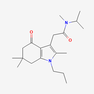 N-isopropyl-N-methyl-2-(2,6,6-trimethyl-4-oxo-1-propyl-4,5,6,7-tetrahydro-1H-indol-3-yl)acetamide