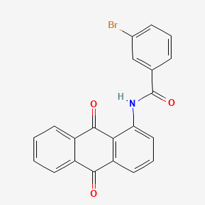 molecular formula C21H12BrNO3 B5247950 3-bromo-N-(9,10-dioxo-9,10-dihydroanthracen-1-yl)benzamide 