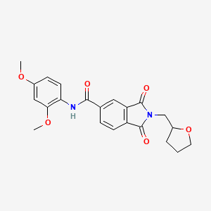 N-(2,4-dimethoxyphenyl)-1,3-dioxo-2-(tetrahydrofuran-2-ylmethyl)-2,3-dihydro-1H-isoindole-5-carboxamide