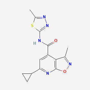 6-cyclopropyl-3-methyl-N-[(2E)-5-methyl-1,3,4-thiadiazol-2(3H)-ylidene][1,2]oxazolo[5,4-b]pyridine-4-carboxamide