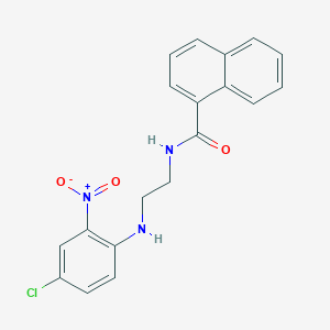 molecular formula C19H16ClN3O3 B5247981 N-{2-[(4-chloro-2-nitrophenyl)amino]ethyl}-1-naphthamide 