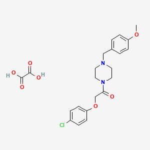 molecular formula C22H25ClN2O7 B5248002 2-(4-Chlorophenoxy)-1-[4-[(4-methoxyphenyl)methyl]piperazin-1-yl]ethanone;oxalic acid 