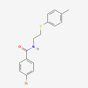 molecular formula C16H16BrNOS B5248006 4-bromo-N-{2-[(4-methylphenyl)thio]ethyl}benzamide 