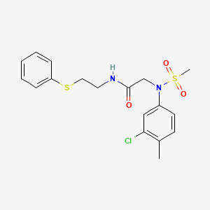 N~2~-(3-chloro-4-methylphenyl)-N~2~-(methylsulfonyl)-N~1~-[2-(phenylthio)ethyl]glycinamide