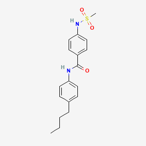 molecular formula C18H22N2O3S B5248054 N-(4-butylphenyl)-4-[(methylsulfonyl)amino]benzamide 