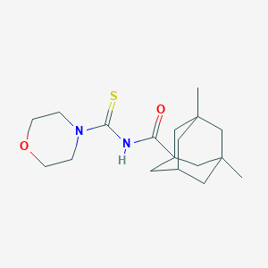 molecular formula C18H28N2O2S B5248061 3,5-dimethyl-N-(4-morpholinylcarbonothioyl)-1-adamantanecarboxamide 