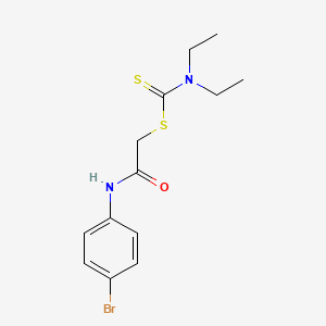 molecular formula C13H17BrN2OS2 B5248080 [2-(4-bromoanilino)-2-oxoethyl] N,N-diethylcarbamodithioate 