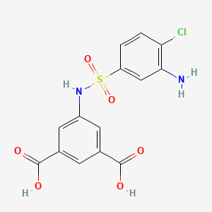 5-{[(3-amino-4-chlorophenyl)sulfonyl]amino}isophthalic acid