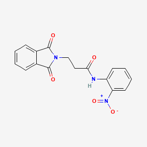 molecular formula C17H13N3O5 B5248120 3-(1,3-dioxo-1,3-dihydro-2H-isoindol-2-yl)-N-(2-nitrophenyl)propanamide 