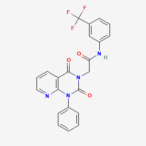 molecular formula C22H15F3N4O3 B5248122 2-{2,4-DIOXO-1-PHENYL-1H,2H,3H,4H-PYRIDO[2,3-D]PYRIMIDIN-3-YL}-N-[3-(TRIFLUOROMETHYL)PHENYL]ACETAMIDE 