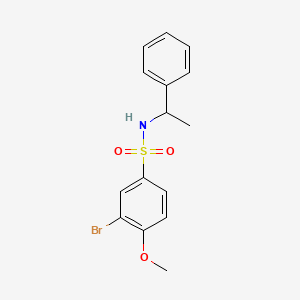 molecular formula C15H16BrNO3S B5248124 3-bromo-4-methoxy-N-(1-phenylethyl)benzenesulfonamide 