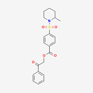 2-oxo-2-phenylethyl 4-[(2-methyl-1-piperidinyl)sulfonyl]benzoate