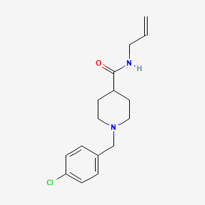 molecular formula C16H21ClN2O B5248143 1-(4-chlorobenzyl)-N-(prop-2-en-1-yl)piperidine-4-carboxamide 