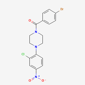 1-(4-bromobenzoyl)-4-(2-chloro-4-nitrophenyl)piperazine