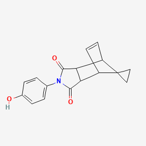 4'-(4-hydroxyphenyl)-4'-azaspiro[cyclopropane-1,10'-tricyclo[5.2.1.0~2,6~]decane]-8'-ene-3',5'-dione