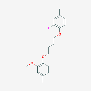 molecular formula C19H23IO3 B5248217 1-[4-(2-Iodo-4-methylphenoxy)butoxy]-2-methoxy-4-methylbenzene 