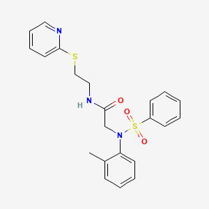 N~2~-(2-methylphenyl)-N~2~-(phenylsulfonyl)-N-[2-(pyridin-2-ylsulfanyl)ethyl]glycinamide