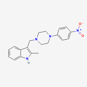 molecular formula C20H22N4O2 B5248241 2-methyl-3-[[4-(4-nitrophenyl)piperazin-1-yl]methyl]-1H-indole 