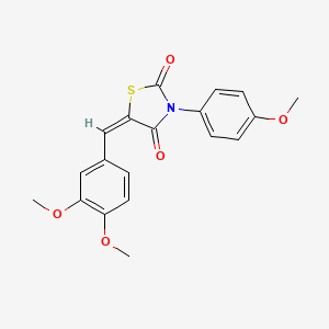 (5E)-5-[(3,4-dimethoxyphenyl)methylidene]-3-(4-methoxyphenyl)-1,3-thiazolidine-2,4-dione