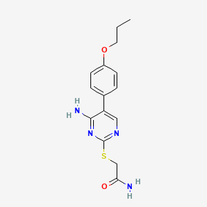 2-{[4-amino-5-(4-propoxyphenyl)-2-pyrimidinyl]thio}acetamide