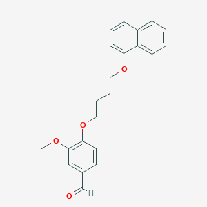 molecular formula C22H22O4 B5248303 3-Methoxy-4-(4-naphthalen-1-yloxybutoxy)benzaldehyde CAS No. 6435-53-6