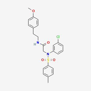 molecular formula C24H25ClN2O4S B5248327 N~2~-(3-chlorophenyl)-N~1~-[2-(4-methoxyphenyl)ethyl]-N~2~-[(4-methylphenyl)sulfonyl]glycinamide 