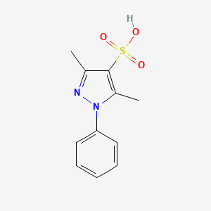 molecular formula C11H12N2O3S B5248351 3,5-dimethyl-1-phenyl-1H-pyrazole-4-sulfonic acid 