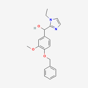 [4-(benzyloxy)-3-methoxyphenyl](1-ethyl-1H-imidazol-2-yl)methanol