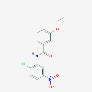 molecular formula C16H15ClN2O4 B5248372 N-(2-chloro-5-nitrophenyl)-3-propoxybenzamide 